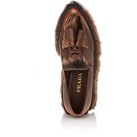 fur shoes prada|prada loafers.